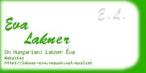 eva lakner business card
